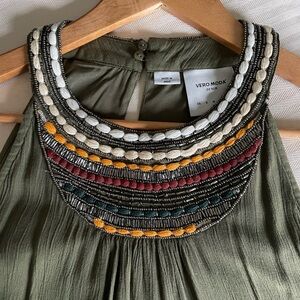 Vero Moda Zura Halterneck dress, M, Olive